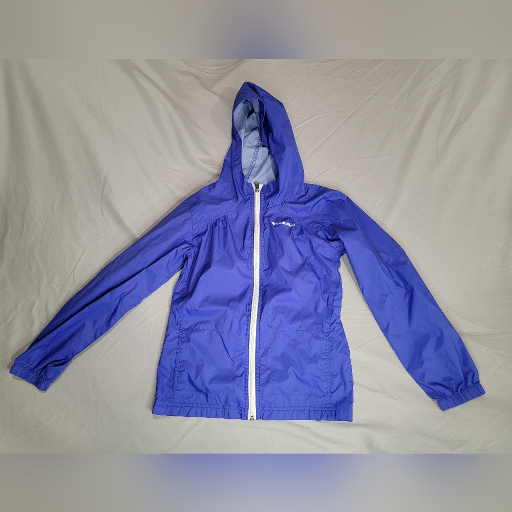 Columbia Purple Hooded Windbreaker Jacket